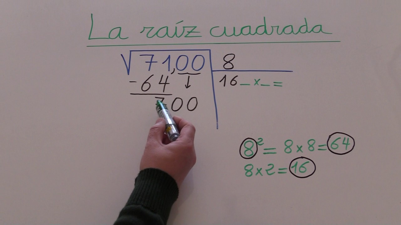 Cómo hacer una raíz cuadrada en Educación Secundaria (ESO). Ejemplo 03