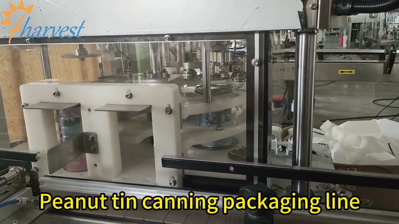 Automatische pindaweger, stikstofspoelsealer, etiketteermachine voor blikken