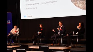 Mizuho KPMG Innovation Field panel with Jerry Yang, Una Softic, Richard Lyle and Takuya Sakamoto