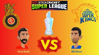 Virat, Gayle & ABD Back Together!🔥 Bangalore vs Chennai | Stick Cricket Super League Gameplay screenshot 5