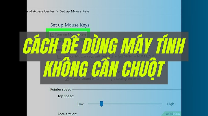 Cách sử dụng máy tính không dùng chuột