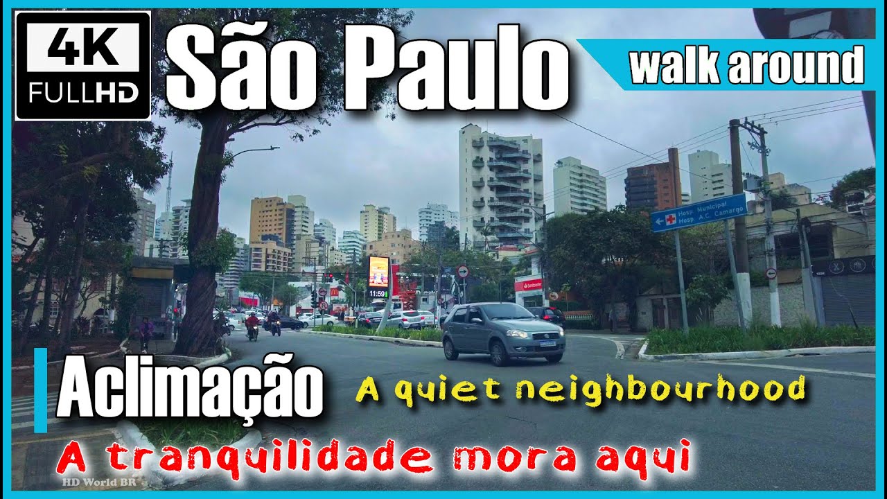 [4K] Aclimação bairro tranquilo em São Paulo | walking tour | Parque Aclimação São Paulo walk 4k