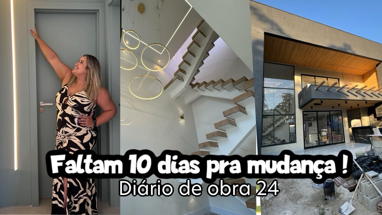 Faltam 10 dias para mudança - efeito Marmorato - conclusão térreo - diário de obra 24