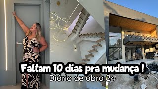 Faltam 10 dias para mudança - efeito Marmorato - conclusão térreo - diário de obra 24