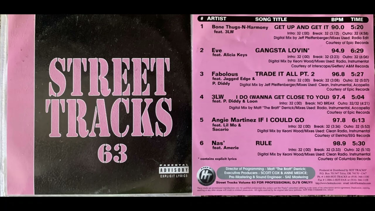 Bone Thugs-N-Harmony (*PROMO* 1. Get Up And Get It) Remix RUTHLESS RECORDS Eazy-E Street Tracks #63