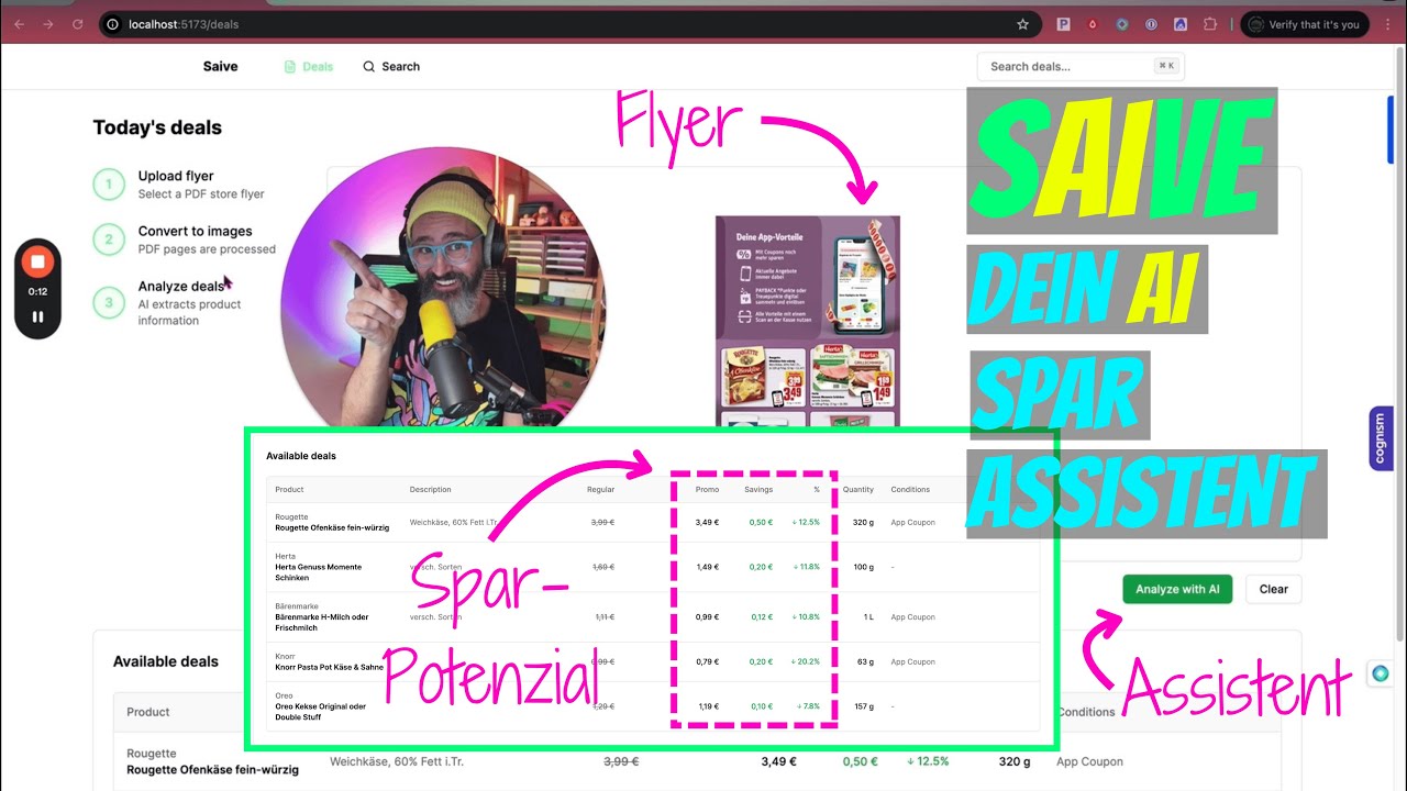 Krass sparen mit KI beim Einkaufen? 🤖 Ich bau' den Savings Assistant (und brauch deine Hilfe!)