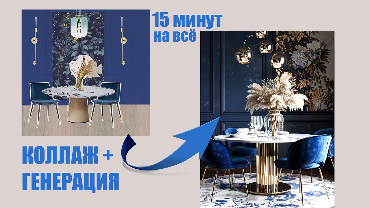 Коллаж интерьера и его визуализация ЗА 15 МИНУТ!!! - YouTube