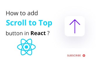 ReactJS: Scroll To Top Button Animation | Smooth Scroll