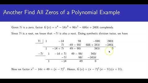 Another Find All Zeros of a Polynomial Example