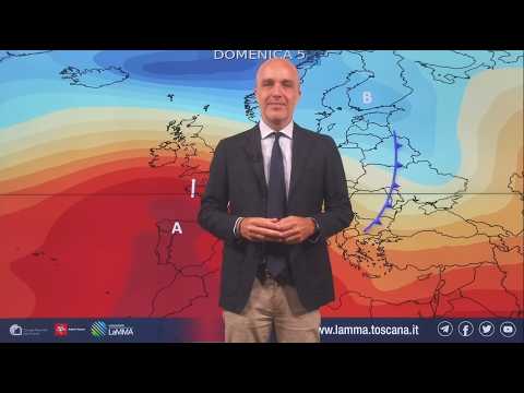 Video Meteo 3 luglio. Torna l'anticiclone sull'Italia: soleggiato e temperature in aumento.