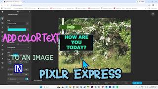 Add color text to an image in Pixlr Express screenshot 1