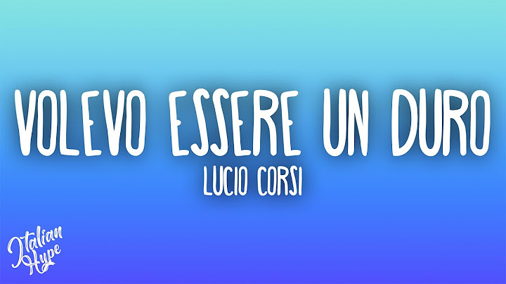 Lucio Corsi - Volevo essere un duro (Sanremo 2025)