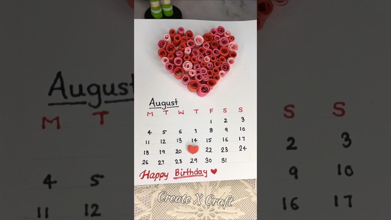 💫DIY Birthday Calendar Card 🎂 | Handmade Gift Idea 💝 