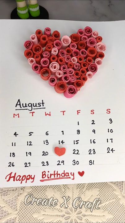 💫DIY Birthday Calendar Card 🎂 | Handmade Gift Idea 💝 #shorts #diy #viral #birthdaycard #craft