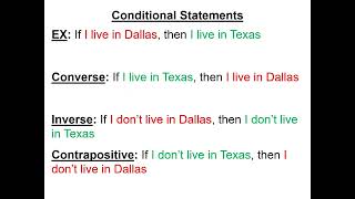 2 3 H Geometry Conditional Statements