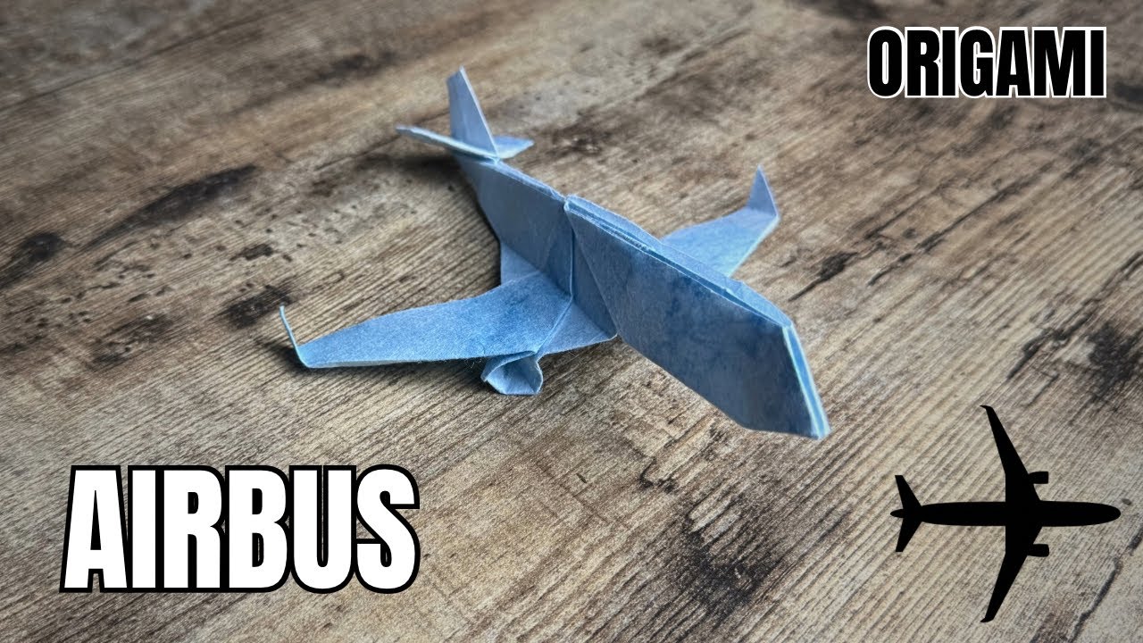 Оригами-самолёт Airbus ✈️ | Реалистичный урок по созданию бумажного самолёта | Origami World