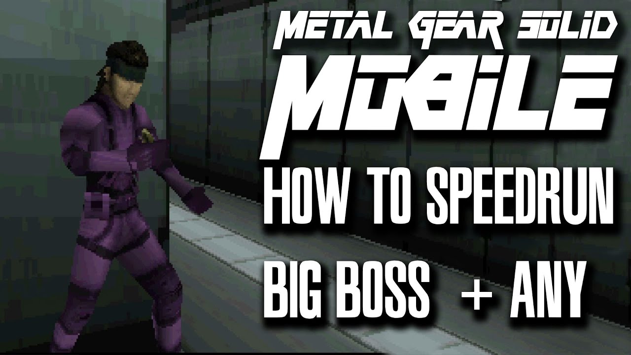 Metal Gear Solid Mobile Speedrun Tutorial - B1 - Big Boss Rank & Any%