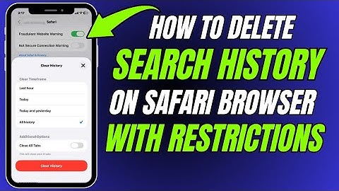 Zoekgeschiedenis wissen in Safari 2025 | Zoekgeschiedenis wissen in Safari met beperkingen iOS 26