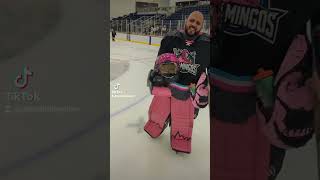 #hockey #pink #goalie #helmet