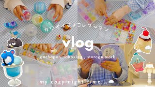cozy night time&unboxing gachapon☾cute miniatures trendy in Japan‍❄storage and organiz