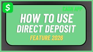 How to Use Cash App Direct Deposit Feature !