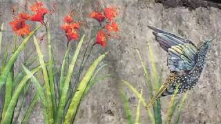 Nature is Home: Starling and Crocus Ruin Mural
