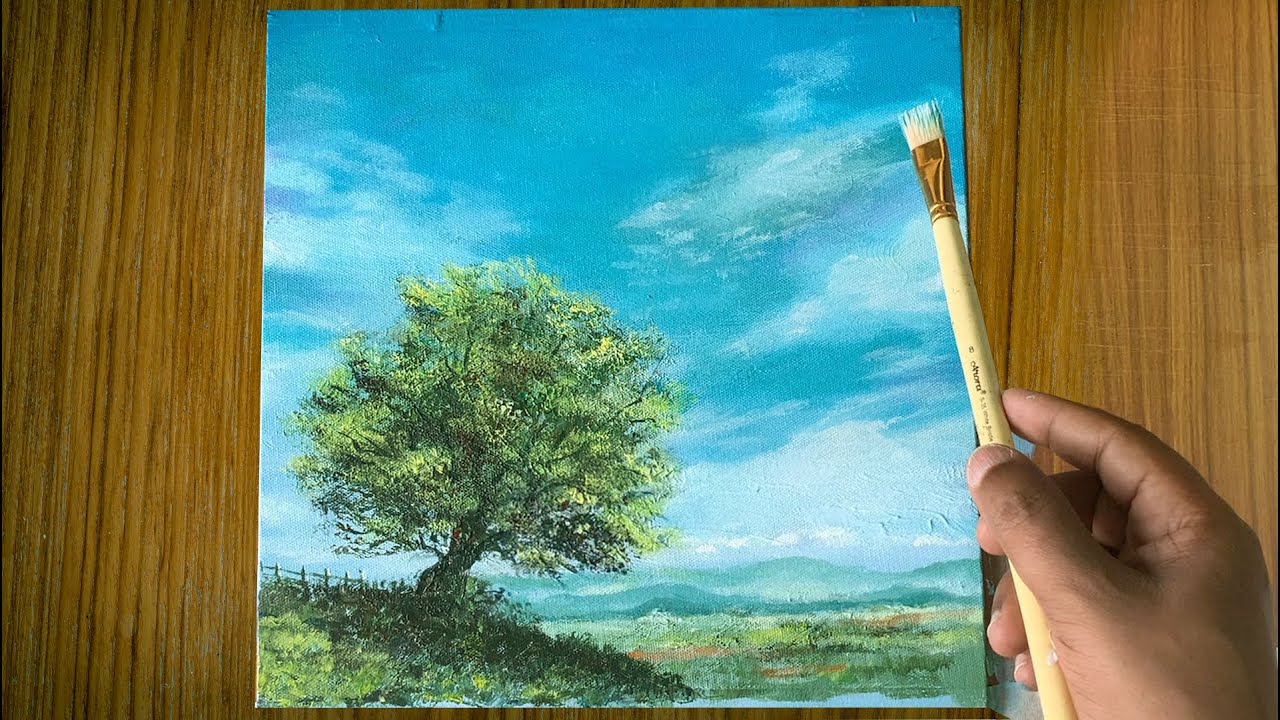 A landscape painting on canvas board : r/acrylicpainting