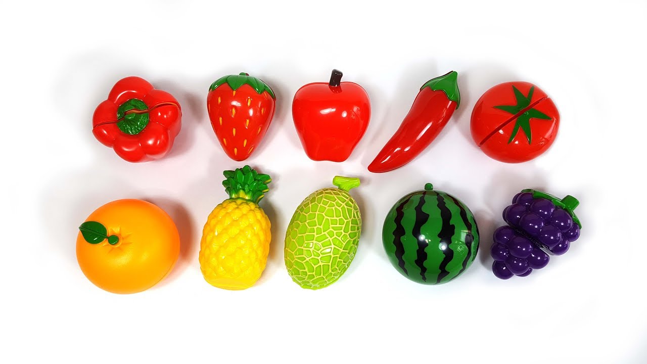 여러가지 과일 채소 장난감으로 영어 이름 맞추기 놀이와 1부터 10까지 재미있고 간단한 영어 숫자놀이 동영상