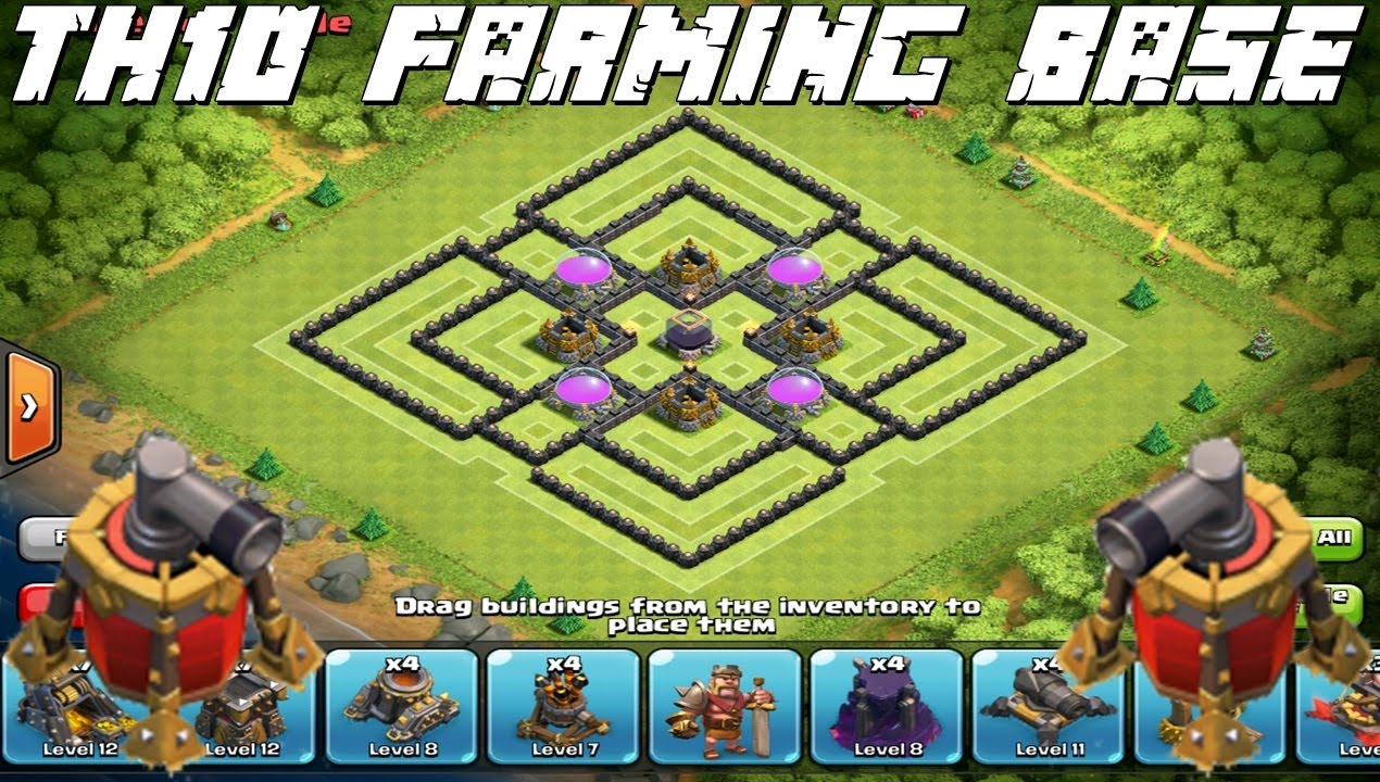 Clash of Clans Th10 Farming Base with Air Sweeper (2015) YouTube