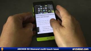 ARCHOS 50 Diamond multi-touch issue
