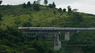 3 menit kereta api mengelilingi bukit lewat 5 jembatan-Cipada,Lebak-leungsir_KA.Lk.cibatu