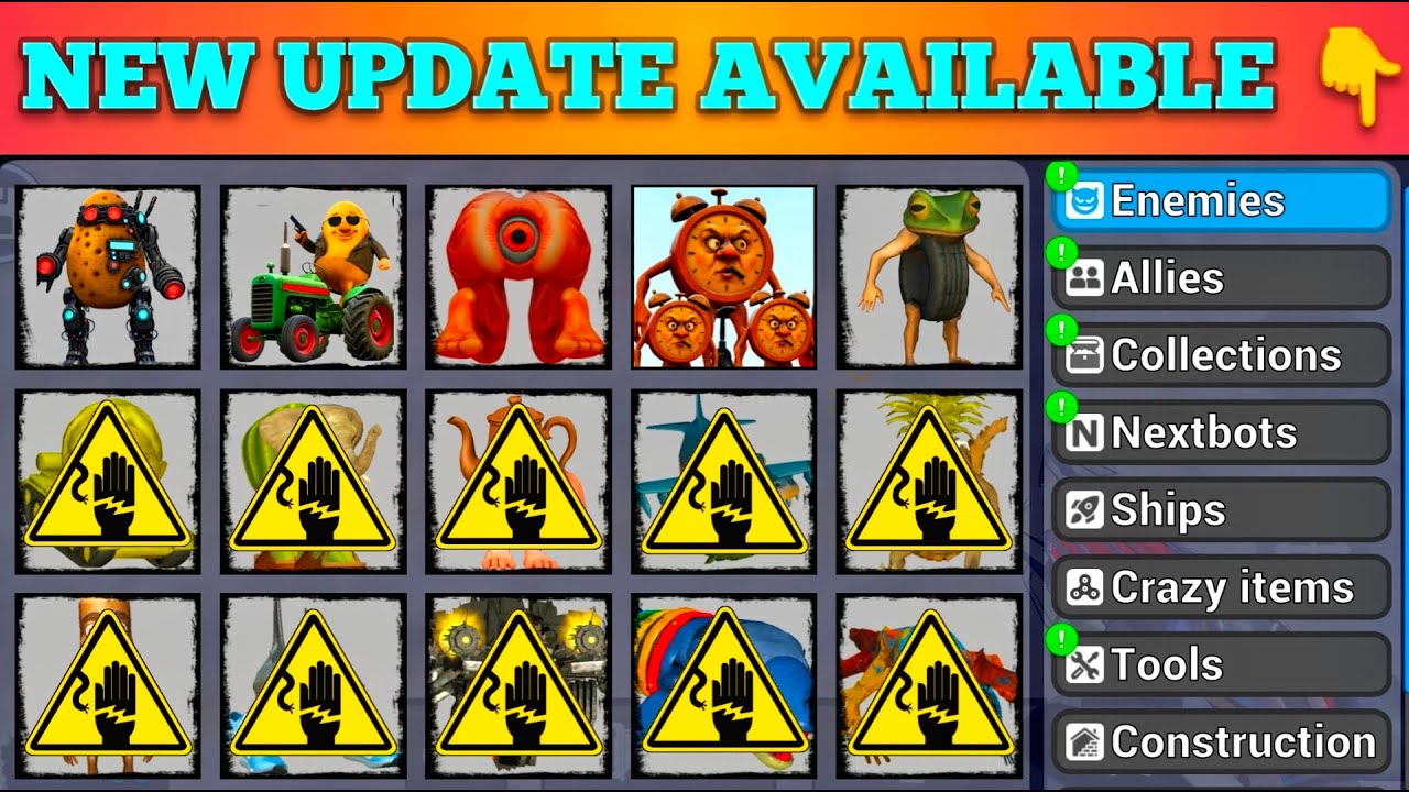 NextBots на игровой площадке! Новое обновление! НОВАЯ ЭВОЛЮЦИЯ ИТАЛЬЯНСКОГО БРЕЙНРОТА BULBATRONIX...