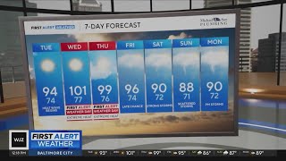 Maryland's next heat wave will begin in many areas Tuesday