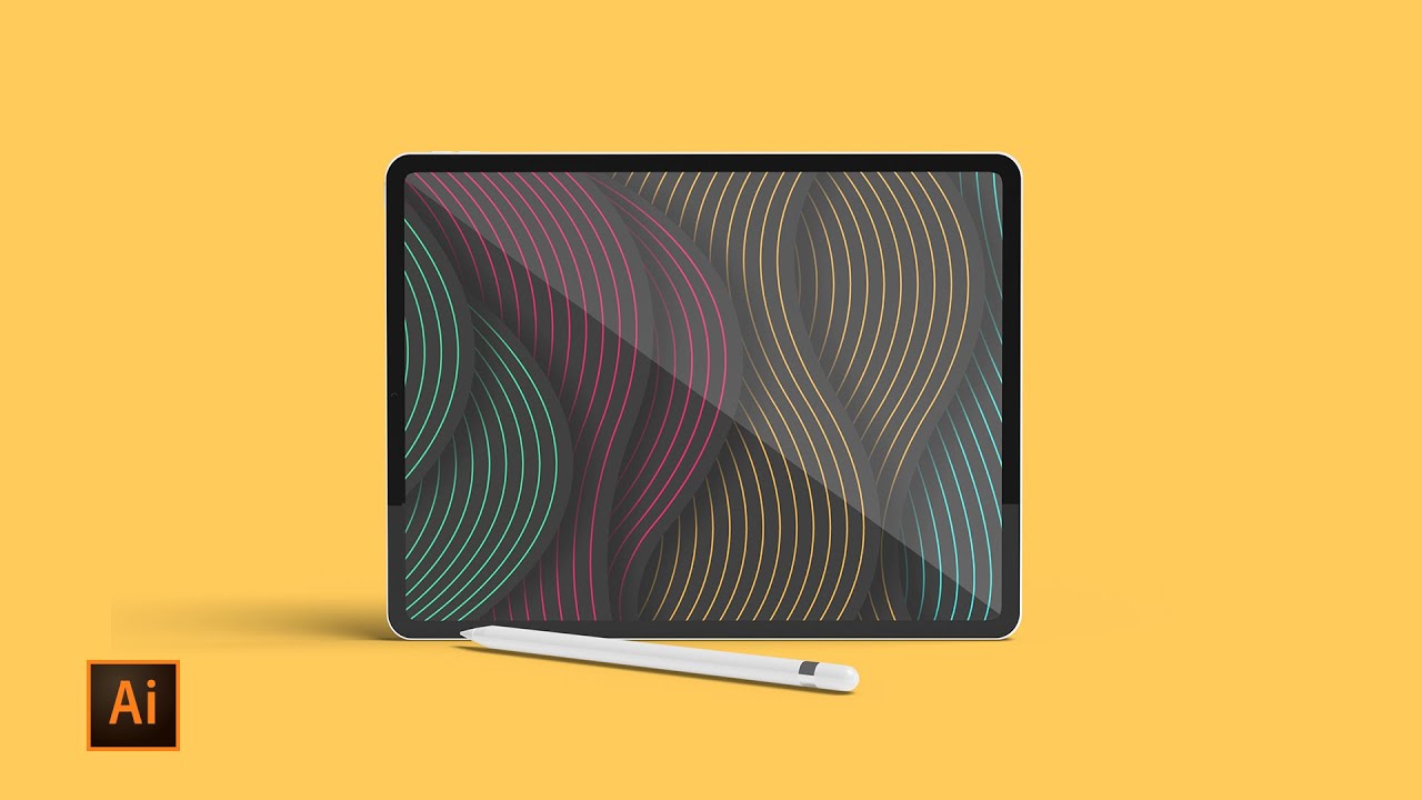 dynamic wavy line background | Adobe Illustrator tutorial - YouTube
