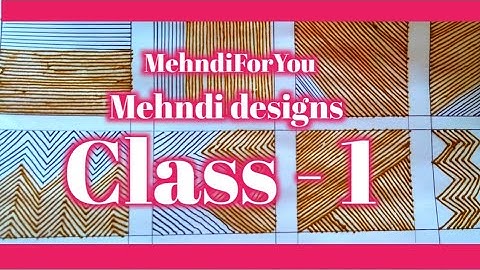 Tutorial - 1 Mehndi design || Lines practice || MehndiForYou