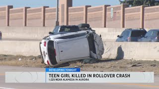 Teenage girl dies in rollover crash with stolen SUV on I-225 in Aurora, multiple teens hurt