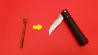 Turning a bolt into a folding knife