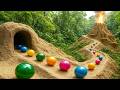 Volcano Marble Run Race ASMR 1000 Marbles Rain Gutter VS Mega Whirlpool ASMR Amakandu