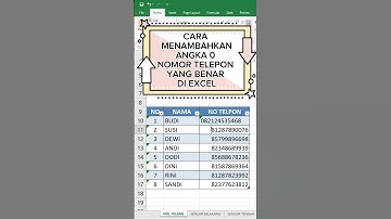 CARA MENAMBAHKAN ANGKA 0 NO TELEPON YANG BENAR DI EXCEL #shorts