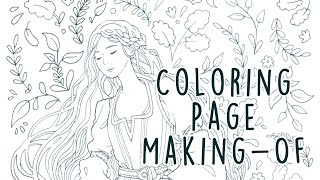 Medieval Fashion Coloring Page | Making-Of Drawing