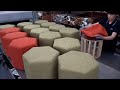 Process of Making Various Colors of Stool Chairs. Sofa Factory in Korea.
