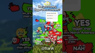 Was your country bigger than a continent? 👀🏖 #mapping #geography #shorts #countryballs #maps