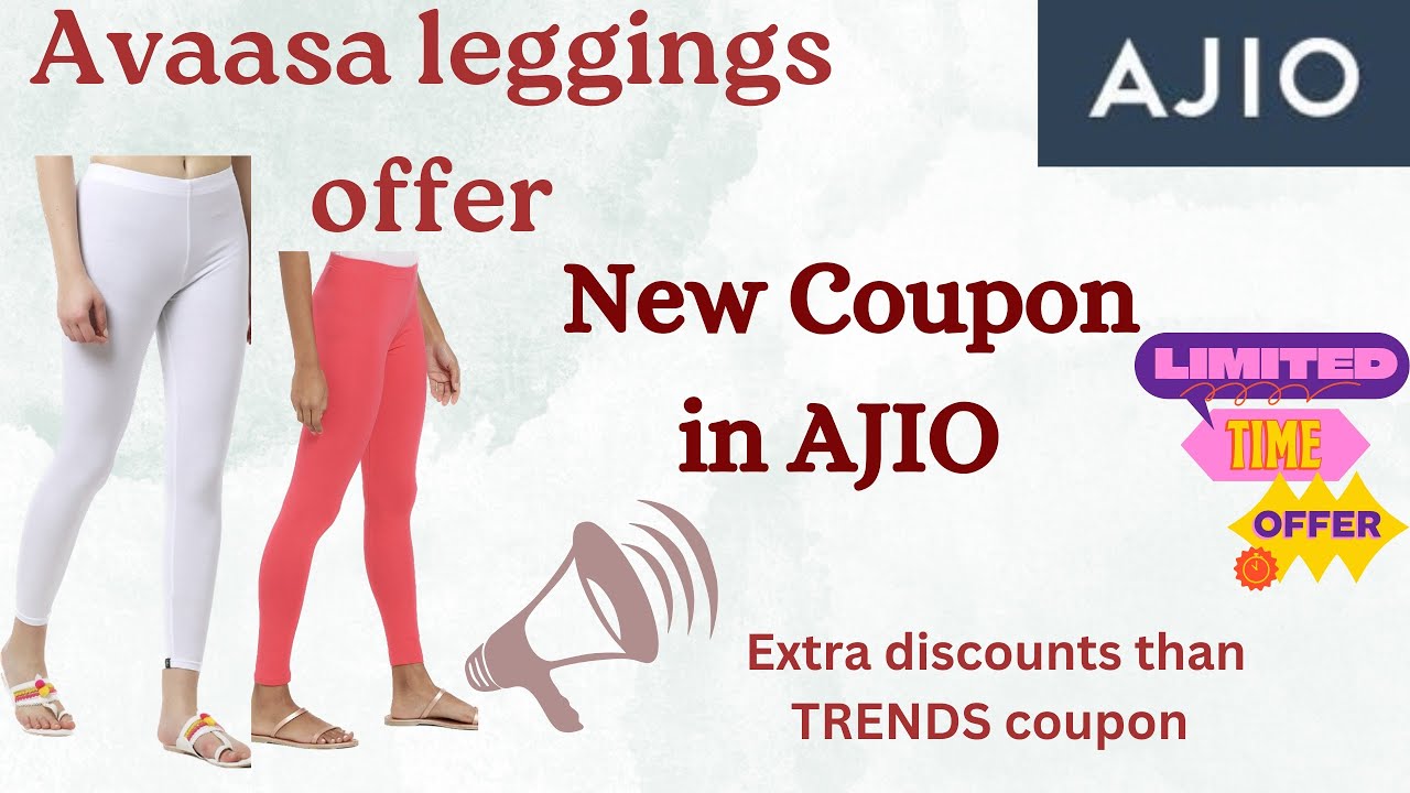 AJIO-new coupon Trends kante ekkuva savingsAvaasa leggings offer dont miss  #avaasa #leggings #haul 