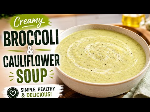 Creamy Broccoli & Cauliflower Soup Recipe | Healthy, Easy & Delicious Homemade Soup
