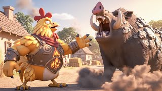 Pollitos Pio Lutam Contra Javalis Para Proteger A Aldeia | Compilação de Canções Infantis