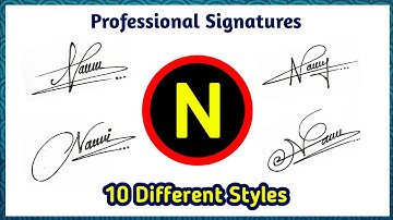 Stylish signature making idea with N letter || How to make N signature ||  Design art