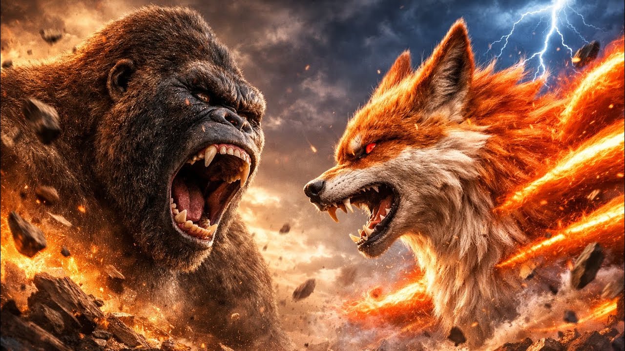 KING KONG vs NINE-TAILED FOX |The Mythical Titan Invasion in the City | Monsterverse Compilation