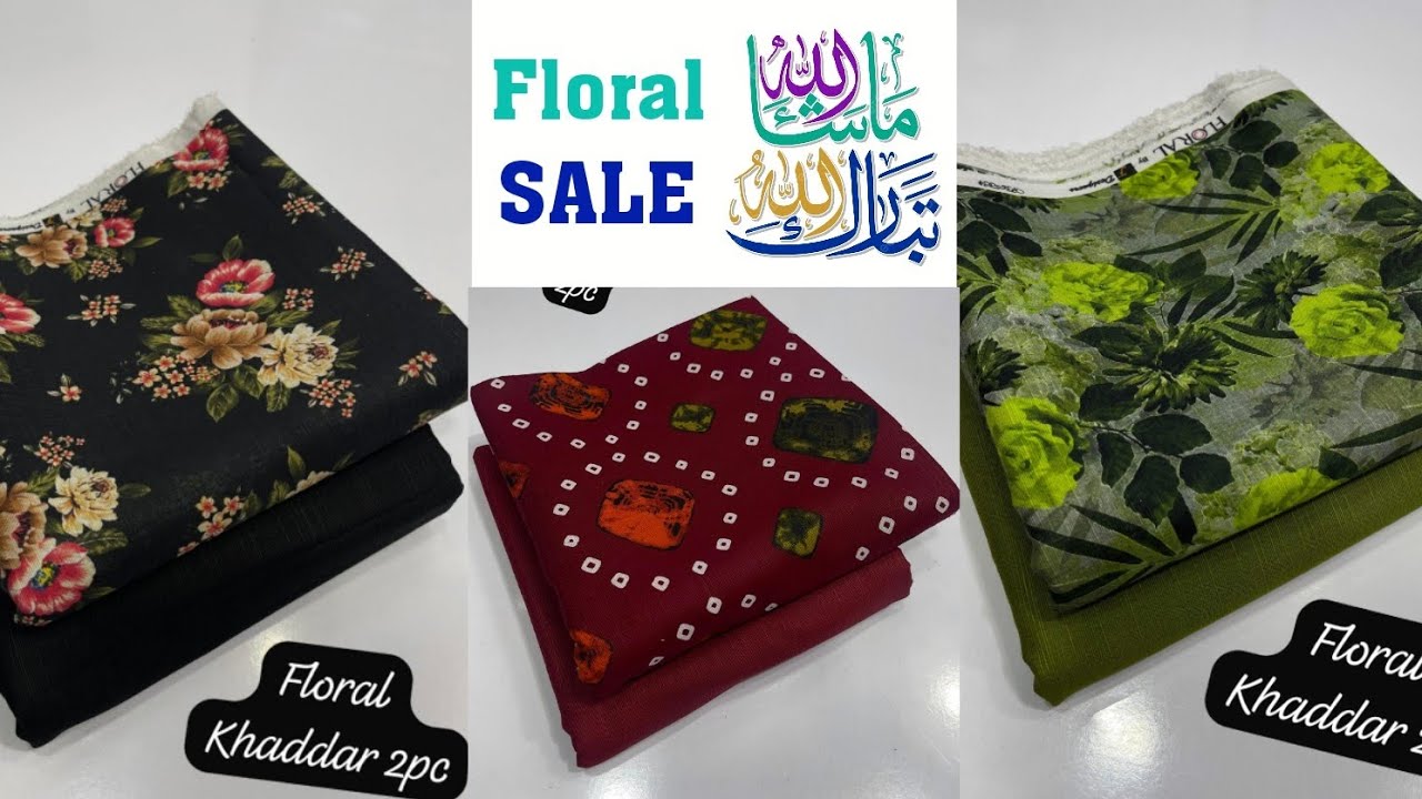 Floral khaddar stock clearance sale ||unstitched collection || 03245654055
