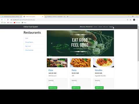 Online Food System in PHP Mini Project | Projecto.in