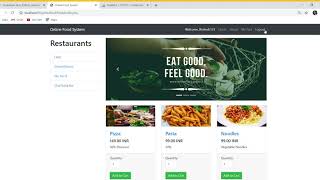 Online Food System in PHP Mini Project | Projecto.in